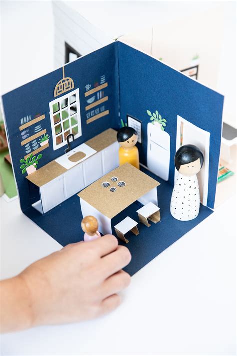 pop up dolls house|pop up paper doll house files.